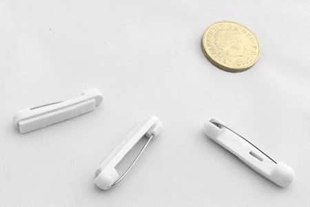 White Self Adhesive Brooch Pins